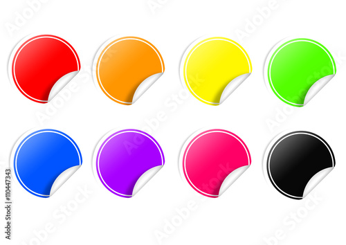 Farbiges Sticker Set