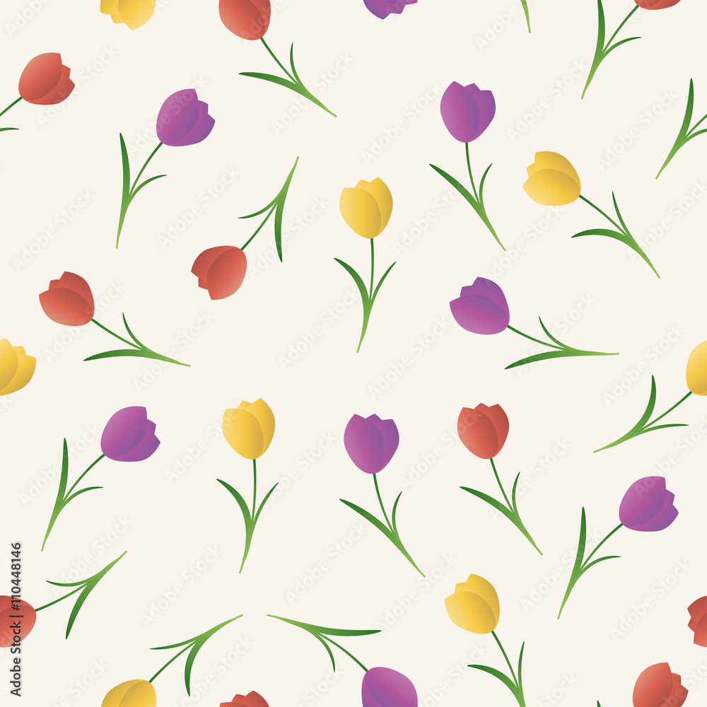 seamless floral pattern with tulips seamless floral pattern with tulips