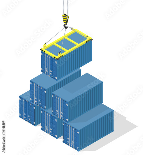 Pyramid of sea containers