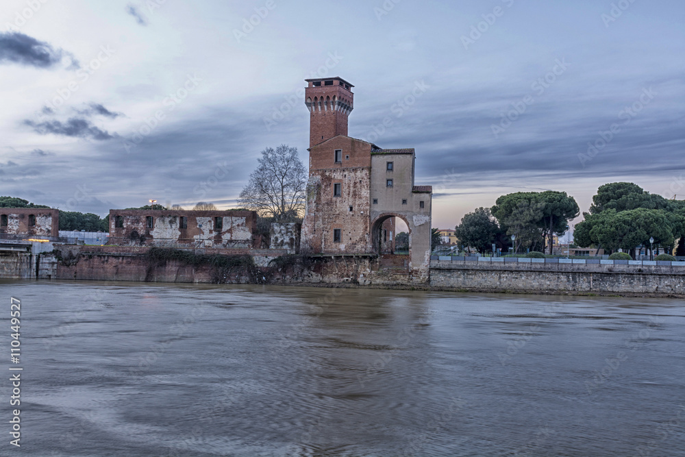 Old building near the river Arno