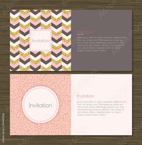 Invitation template. Vector illustration