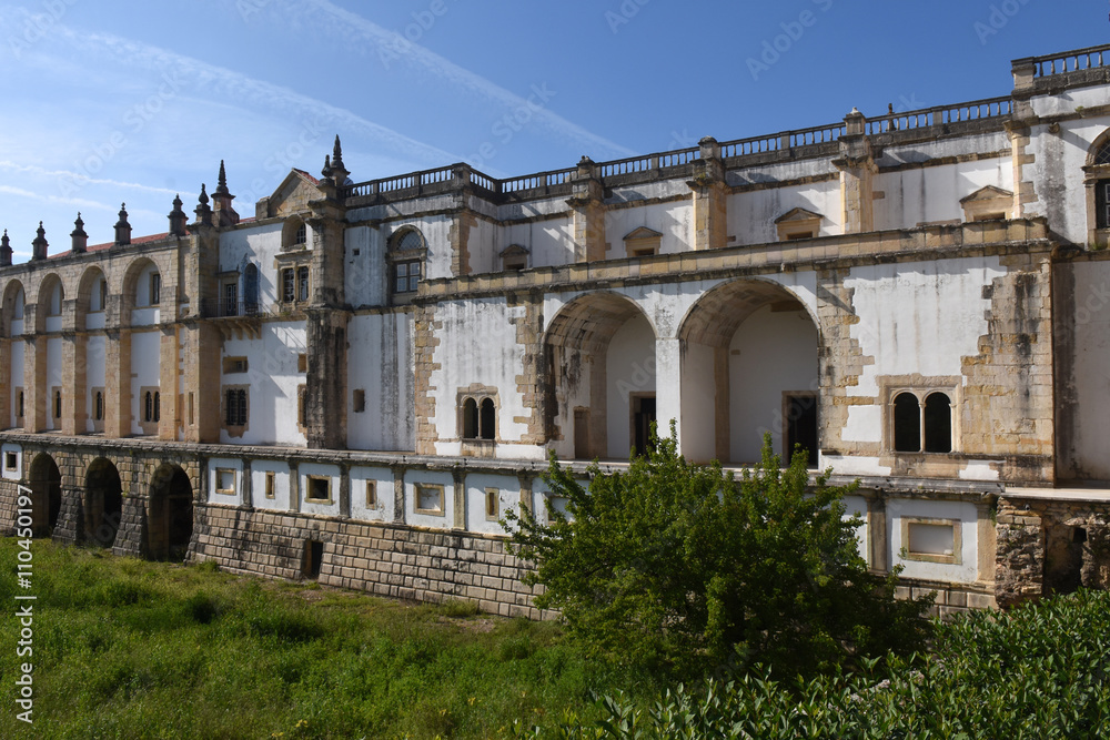 Rear facade of the Convent of the Order of Christ, Tomar. Portugal