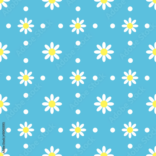 Seamless background with daisy