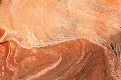 Arizona-Vermillion Cliffs Wilderness-North Coyote Buttes-The Wave. This image shows the magnificent rock patterns and textures of The Wave.