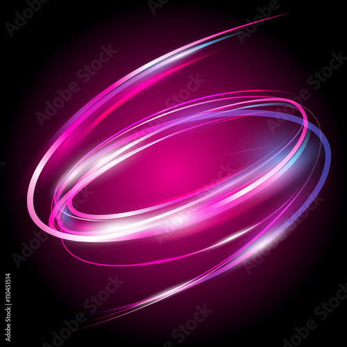 Beautiful vector light effect. Colored lights with flash. Vector background with the effect of neon and glow. Flying design elements.