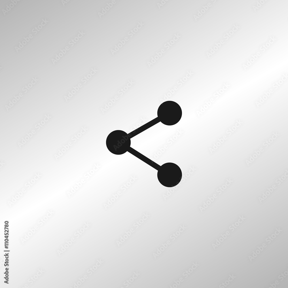 Flat paper cut style icon of share Flat paper cut style icon of share