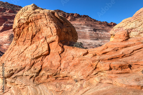 Wallpaper Mural Arizona-Vermillion Cliffs Wilderness-North Coyote Buttes-The Wave. Spectacular undulating rock formations perfectly describe this area. Torontodigital.ca