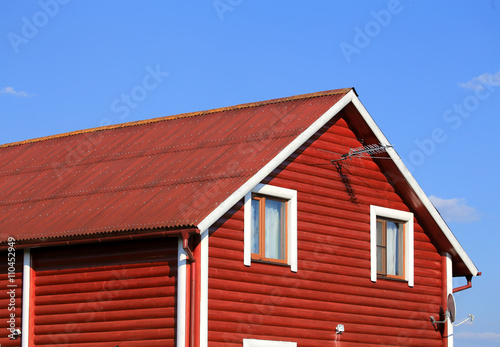 Wallpaper Mural Wooden cottage from round timber Torontodigital.ca