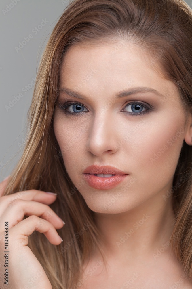 Beauty face with blue eyes Beauty face with blue eyes