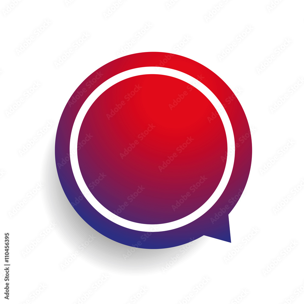 Speech bubble vector red Speech bubble vector red