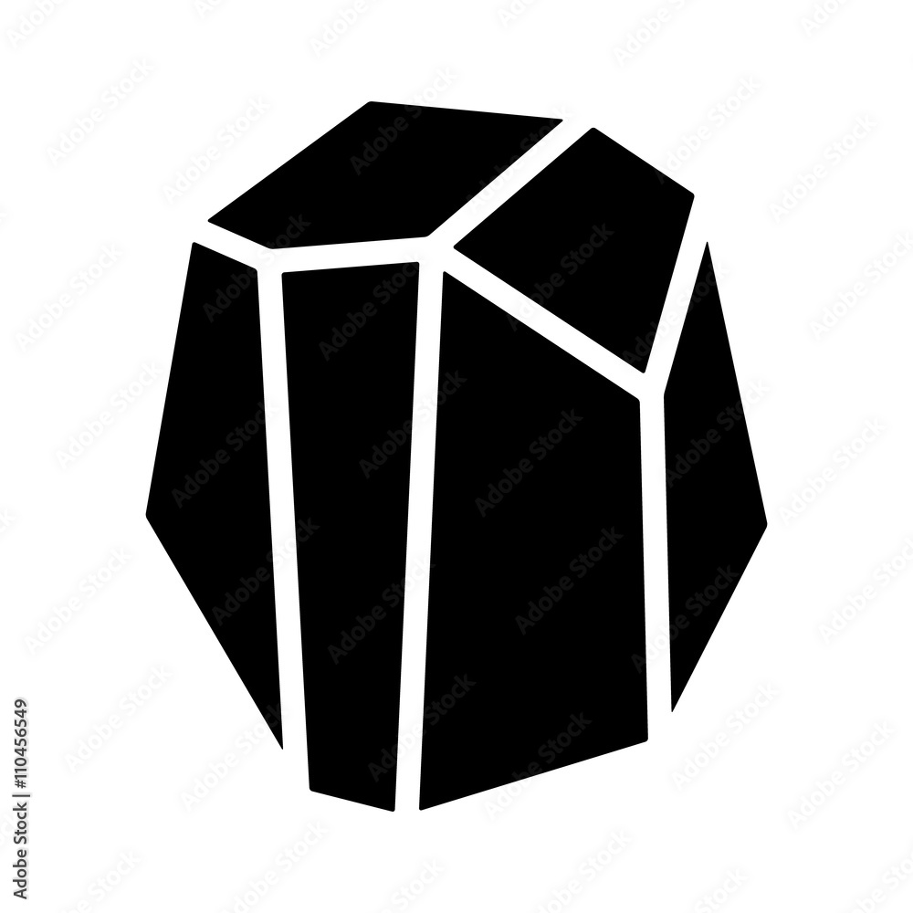 Coal, rock, mineral or stone flat icon for apps and websites Coal, rock, mineral or stone flat icon for apps and websites