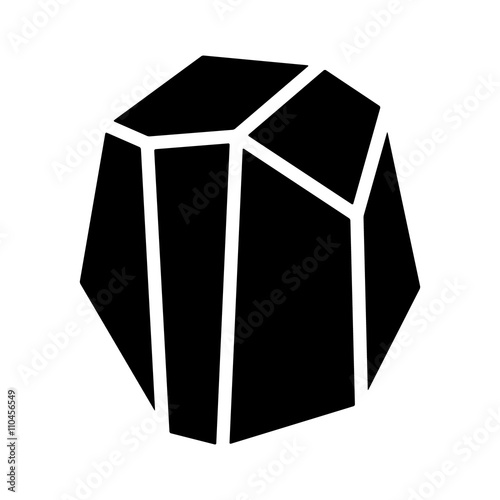 Coal, rock, mineral or stone flat icon for apps and websites