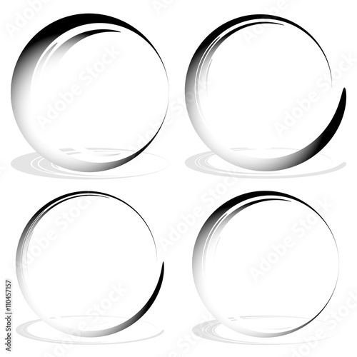 Set of sketchy, scribble circles.