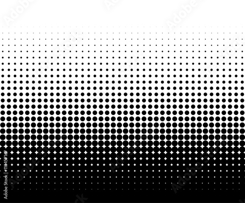 Circle halftone element, monochrome abstract graphic for DTP, pr