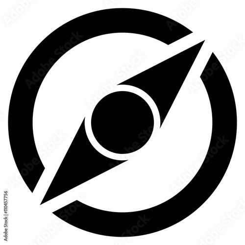 Compass icon for tour, trip, travel, guidance concepts.
