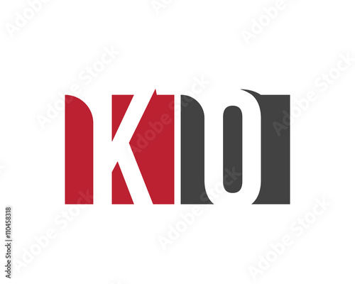 KO red square letter logo for organization, office, organized, outlet, orthopdic, online