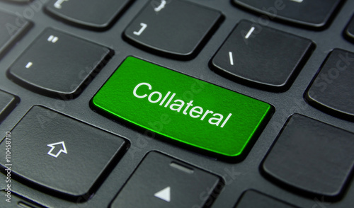 Fotografie Business Concept: Close-up the Collateral button on the keyboard and have Lime,