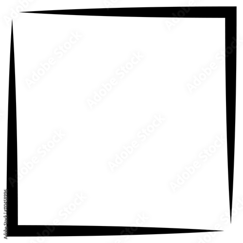 Square format photo frame, photo border