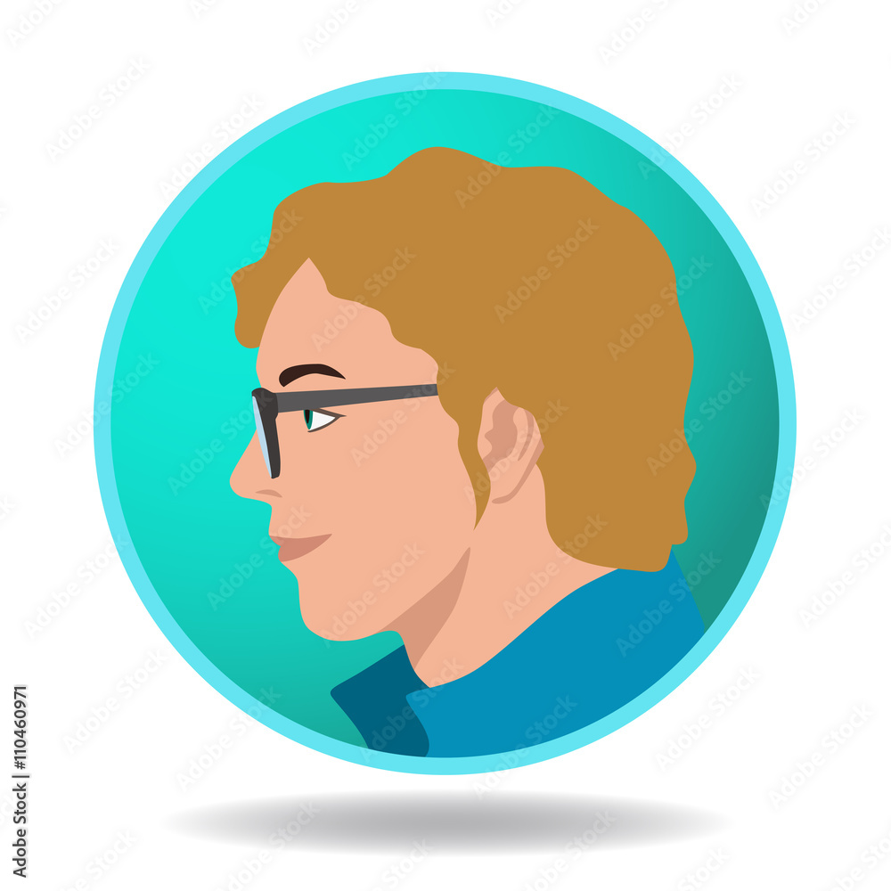 man profile icon, face as seen from the side, avatar, vector illustration man profile icon, face as seen from the side, avatar, vector illustration