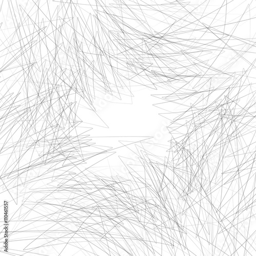 Monochrome texture with random, chaotic lines. Irregular lines t