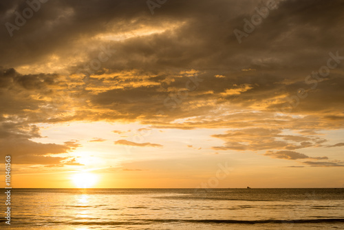sunset on the beach © victor217
