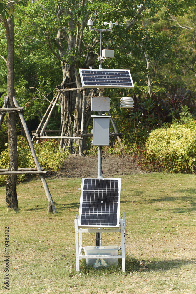 Solar cell panel in the park. Solar cell panel in the park.