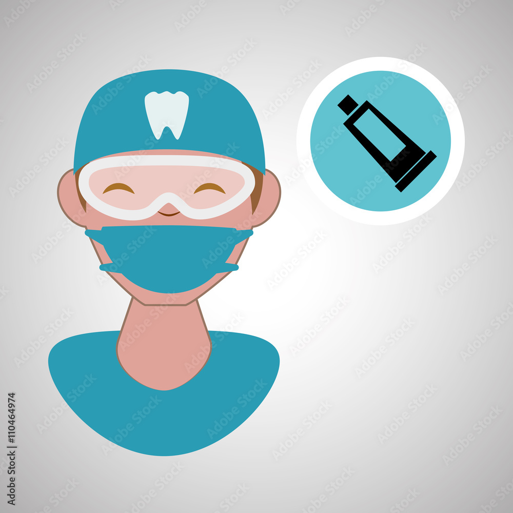 Dental care design. health concept. medical care icon, editable vector