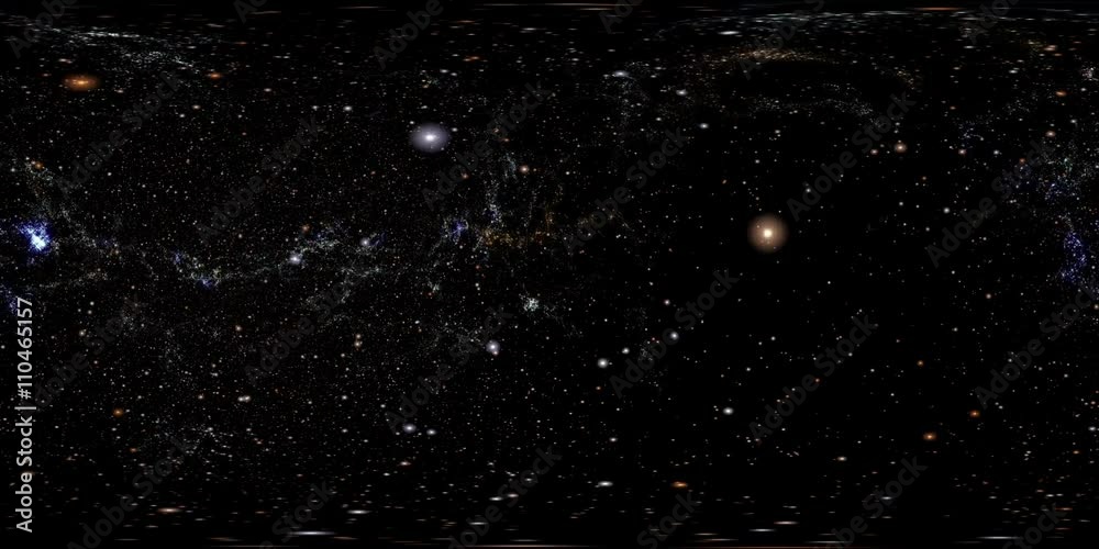 360 VR Space 3002: Virtual reality video of flying through star fields in space (Loop). Designed to be used in Oculus Rift, Samsung Gear VR and other virtual reality displays.
