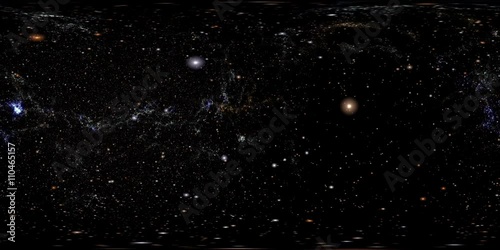 360 VR Space 3002: Virtual reality video of flying through star fields in space (Loop). Designed to be used in Oculus Rift, Samsung Gear VR and other virtual reality displays.