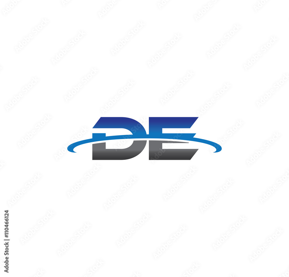de alphabet with swoosh grey and blue de alphabet with swoosh grey and blue