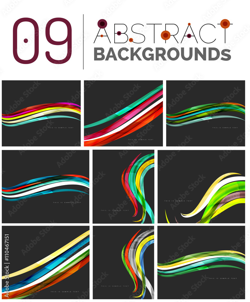 Set of abstract backgrounds Set of abstract backgrounds