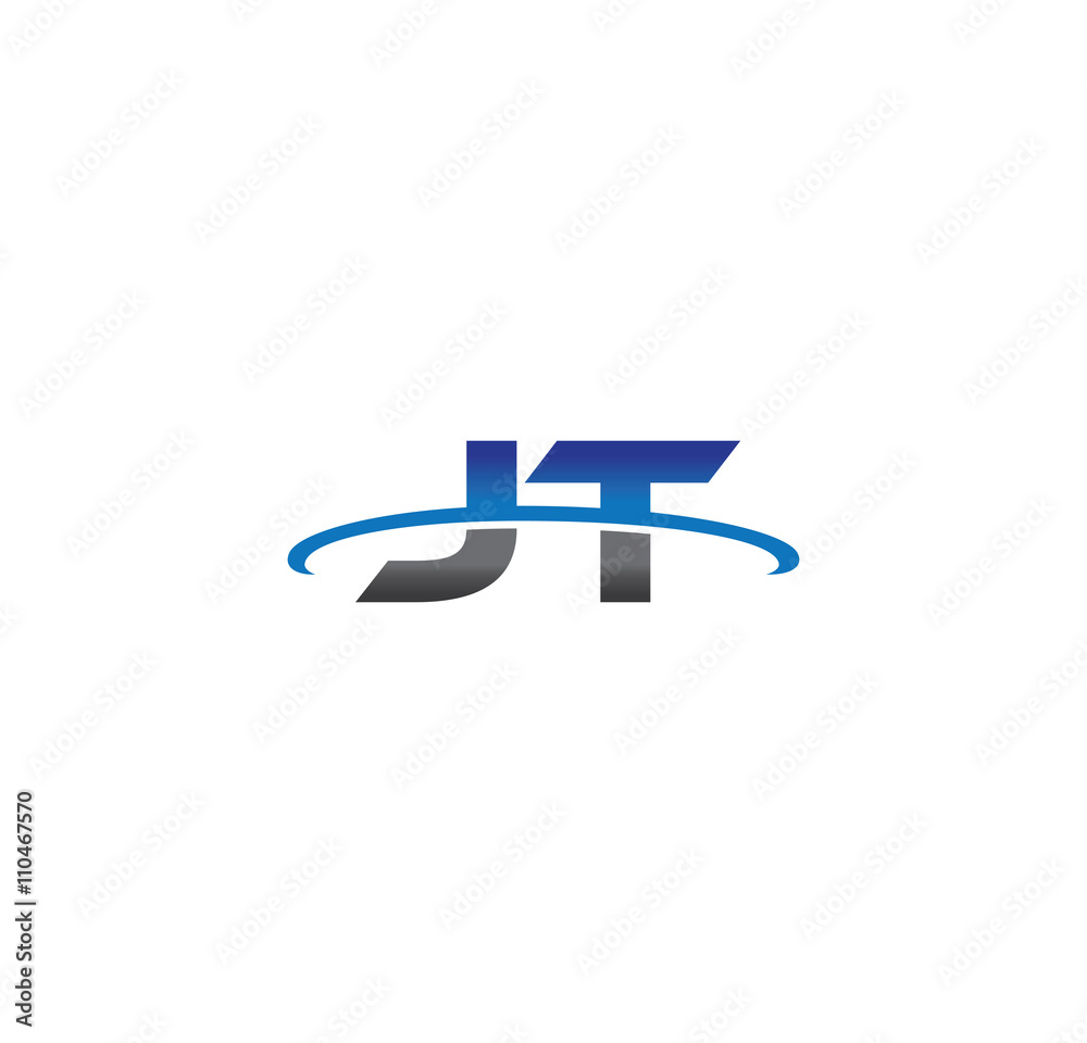 jt alphabet with swoosh grey and blue jt alphabet with swoosh grey and blue