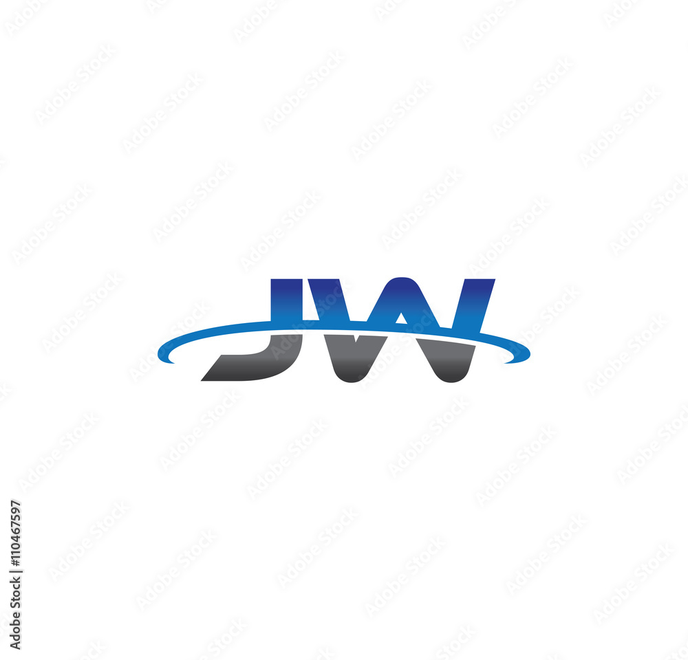jw alphabet with swoosh grey and blue jw alphabet with swoosh grey and blue