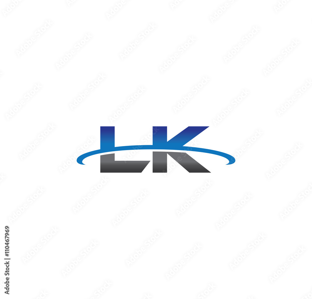 lk alphabet with swoosh grey and blue lk alphabet with swoosh grey and blue