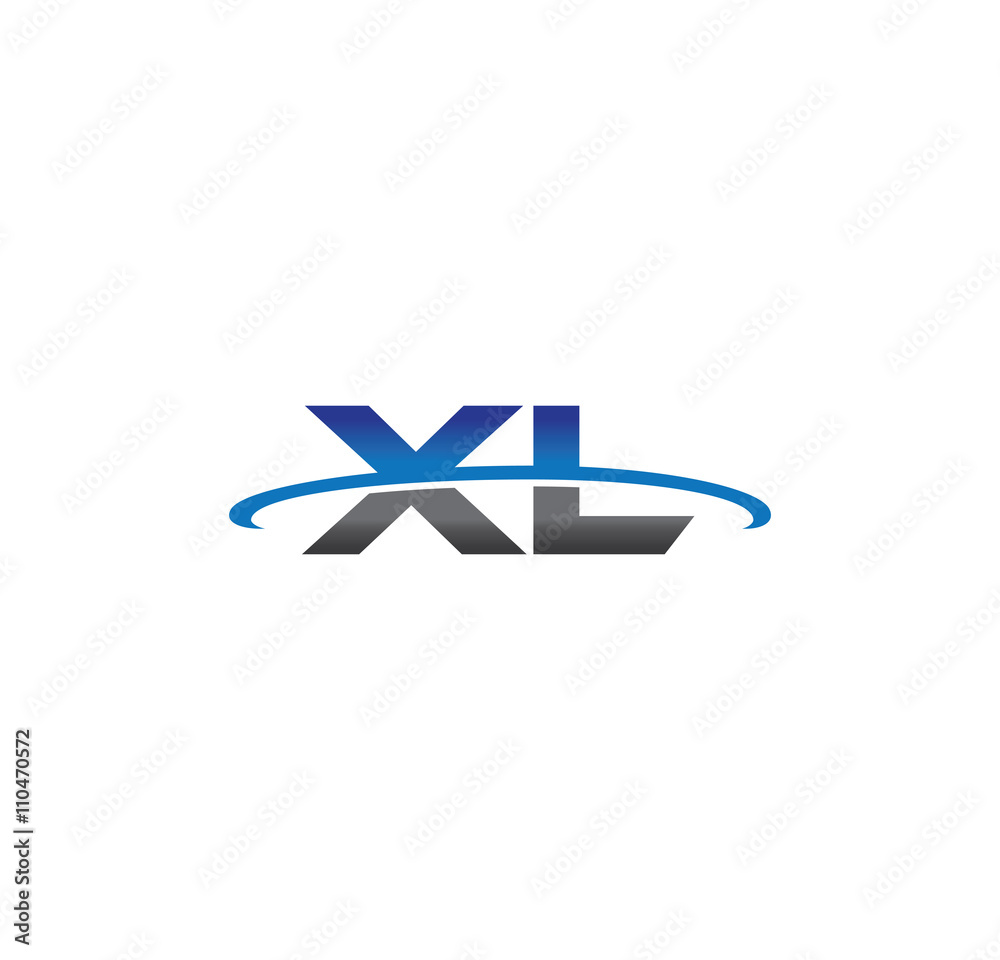 xl alphabet with swoosh grey and blue xl alphabet with swoosh grey and blue
