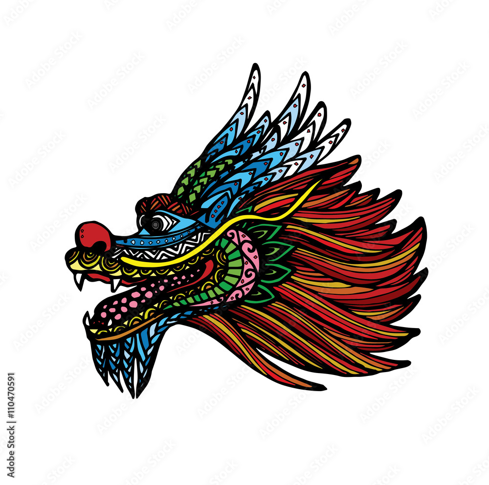 Vector of Dragon head for dragon boat festival 