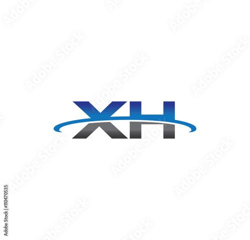 Free Download xh alphabet with swoosh grey and blue - GFXLoad
