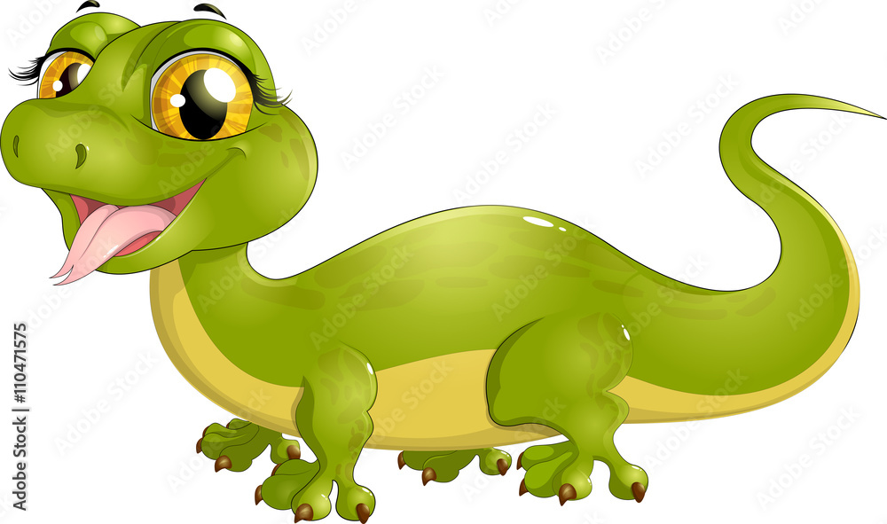 Obraz premium beautiful green lizard