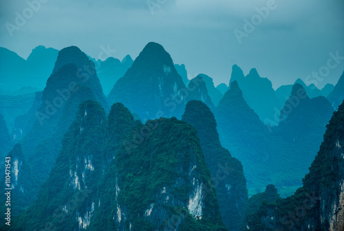 Beautiful karst mountains scenery photo