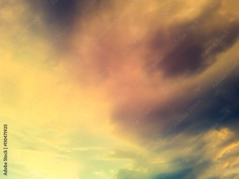 Background. Beautiful sunset in the sky.