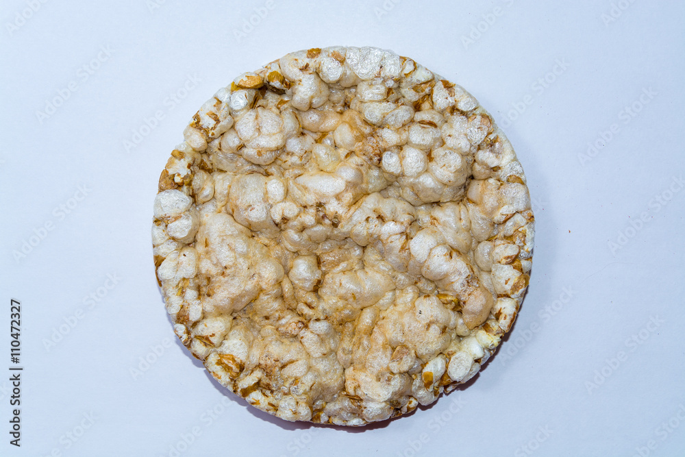 round whole grain crispbread closeup round whole grain crispbread closeup