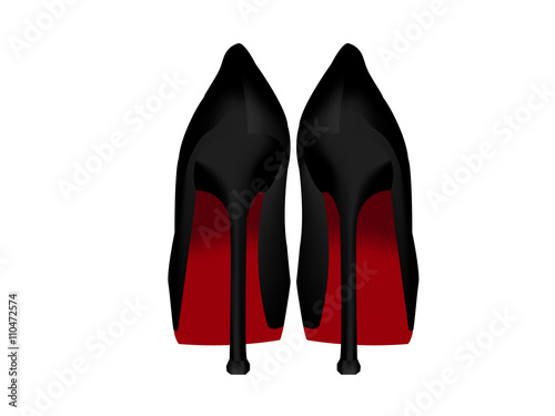 Valokuvatapetti Illustration of back of high heels