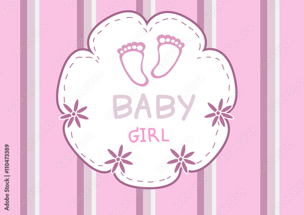 Baby girl shower card,baby shower card,vectors Baby girl shower card,baby shower card,vectors