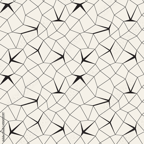 Mosaic geometric seamless pattern 3D. Fashion graphic background design. Modern stylish abstract texture. Monochrome template. For prints, textiles, wrapping, wallpaper, website, blog etc. VECTOR