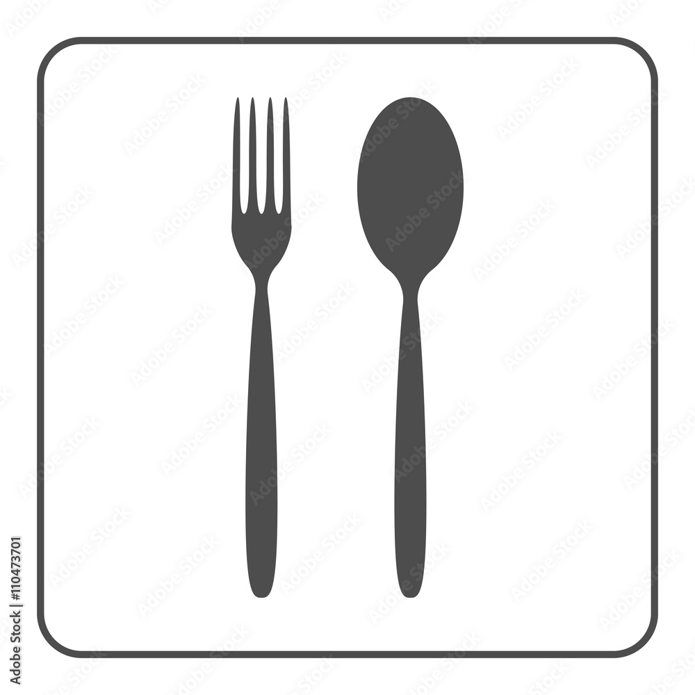 Fork and spoon icon. Utensils symbols. Kitchenware sign isolated on a white background. Kitchen symbol. Flat style. Design concept for cafe, coffee shop, restaurant, menu, foodcourt. Stock Vector Fork and spoon icon. Utensils symbols. Kitchenware sign isolated on a white background. Kitchen symbol. Flat style. Design concept for cafe, coffee shop, restaurant, menu, foodcourt. Stock Vector