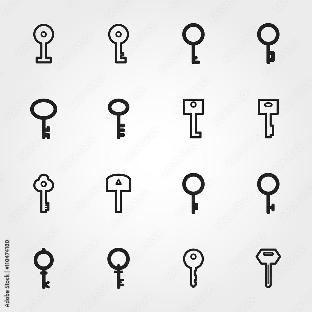 key vector icons key vector icons