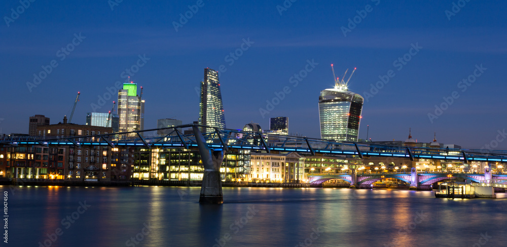 City of London Skyline at Night
