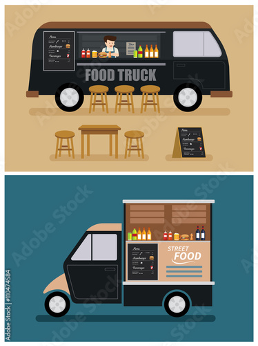 food truck flat design