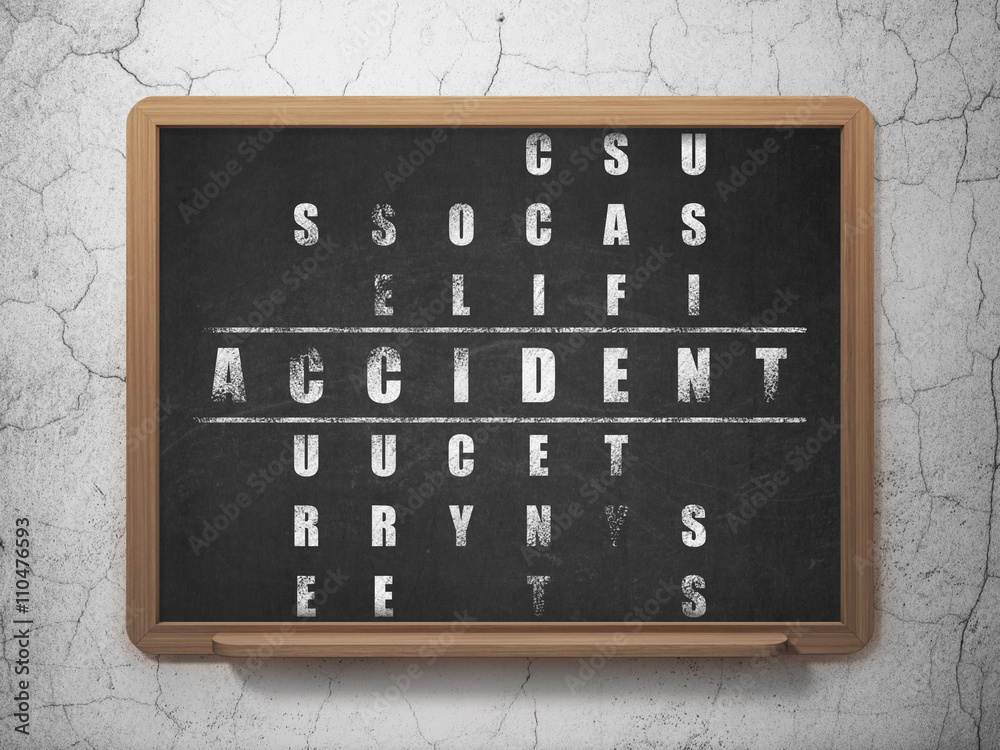 Insurance concept: Accident in Crossword Puzzle Stock Illustration Insurance concept: Accident in Crossword Puzzle Stock Illustration