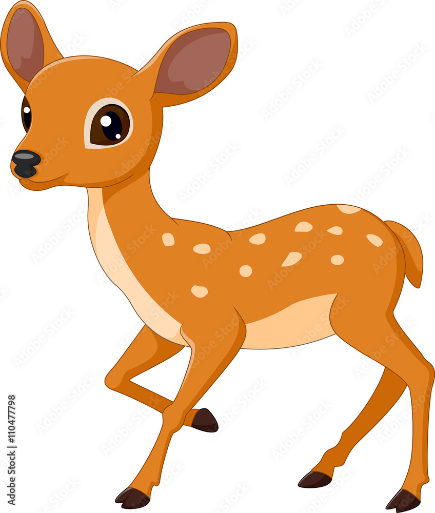 Naklejka premium Mouse Deer cartoon illustration
